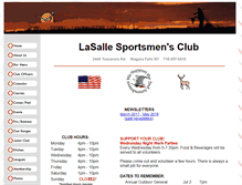 Tablet Screenshot of lasallesportsmensclub.com